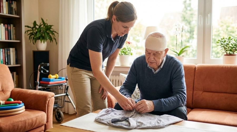 کاردرمانی ضربه مغزی در منزل