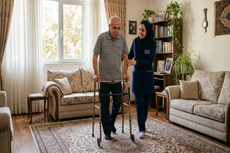 کاردرمانی در منزل برای راه رفتن بزرگسالان